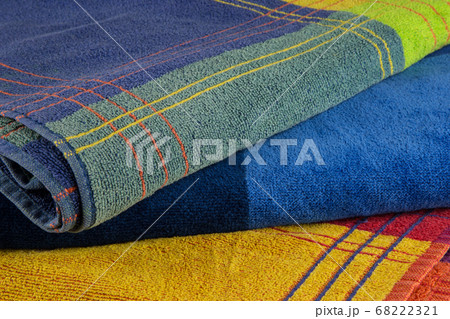 Beach Towels Folded and Stacked Beach Towels Folded and Stacked 68222321