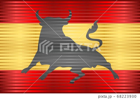 Shiny Flag of Spain with an Osborne bull 68223930