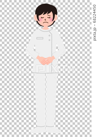 ポーズをとっている看護師の女性 68224450