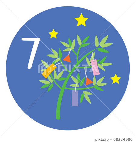 カレンダー季節のイラストアイコン 7月のイラスト素材 カレンダー季節のイラストアイコン 7月のイラスト素材