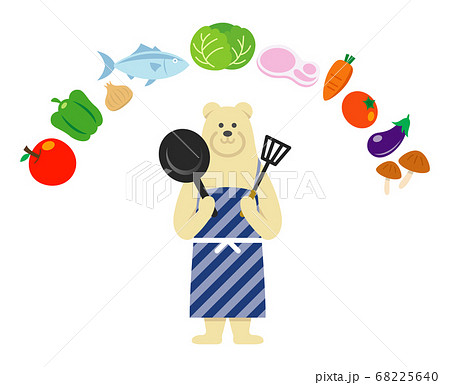 シロクマ主夫のクッキングイラストイメージ 68225640