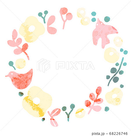 Flower circle illustration vector material 68226746