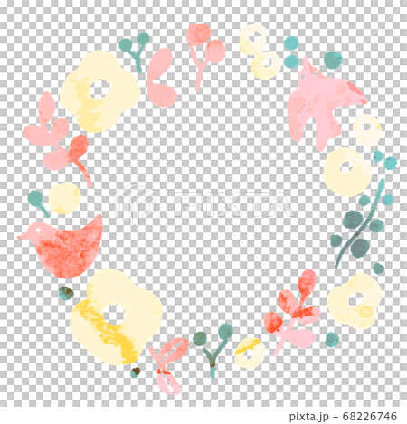 Flower circle illustration vector material 68226746