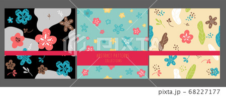Seamless vector doodle floral pattern, spring summer backdrop. set Hand drawn surface pattern design with flowers . Seamless texture can be used for wallpapers, pattern fills, surface textures. Seamless vector doodle floral pattern, spring summer backdrop. set Hand drawn surface pattern design with flowers . Seamless texture can be used for wallpapers, pattern fills, surface textures. 68227177
