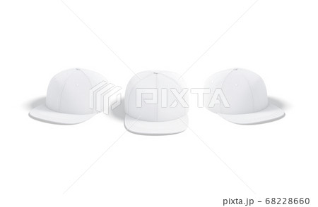 Blank white jeans snapback mockup, front and side view 68228660