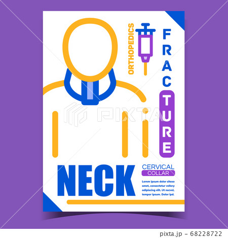 Neck Fracture Disease Advertising Banner Vector Neck Fracture Disease Advertising Banner Vector 68228722
