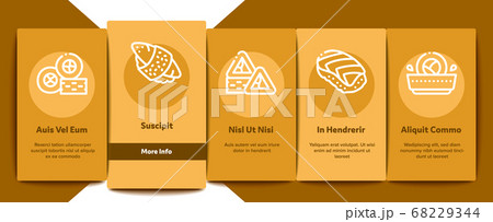 Sushi Roll Asian Dish Onboarding Elements Icons Set Vector 68229344