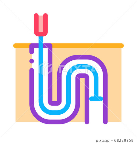 drain pipe cleaning equipment icon vector outline illustration 68229359