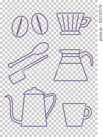 コーヒーセット_紫 68230578