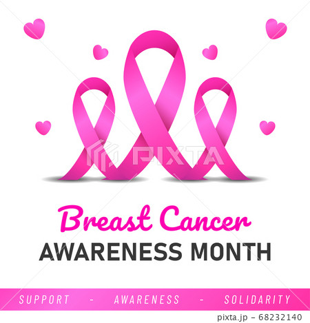 World Breast Cancer poster. web banner. Breast Cancer Awareness Pink Ribbon. 68232140