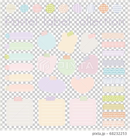 Pastel colored hand drawn label collection vector image Pastel colored hand drawn label collection vector image 68232253