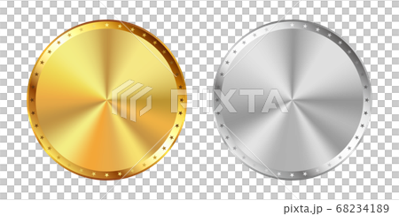 空白無字母金和銀標籤集 68234189