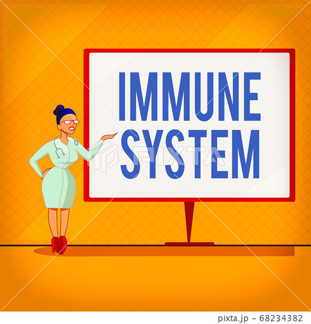 Handwriting text Immune System. Concept meaning a 68234382