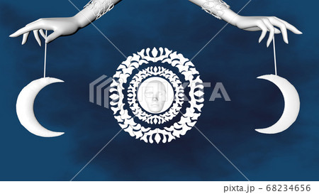 Day and night, the sun and the moon in women's Day and night, the sun and the moon in women's 68234656
