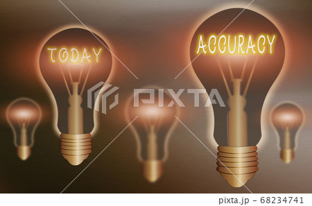 Conceptual hand writing showing Accuracy. Business 68234741