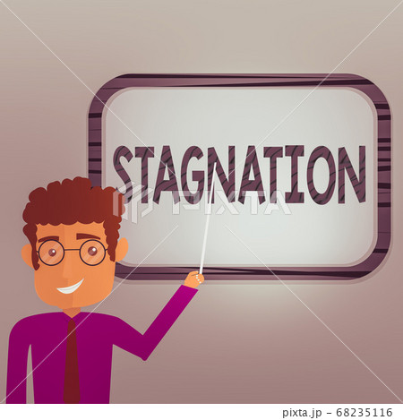 Writing note showing Stagnation. Business photo 68235116