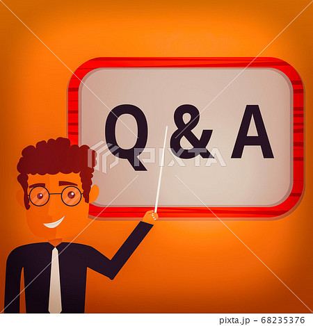 Handwriting text writing Q And A. Concept meaning 68235376