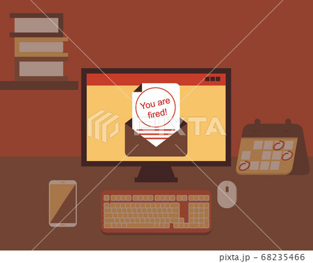 You are fired email vector	 68235466