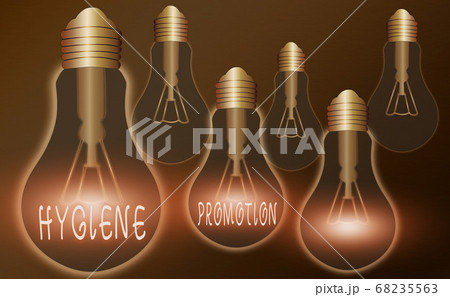 Writing note showing Hygiene Promotion. Business 68235563