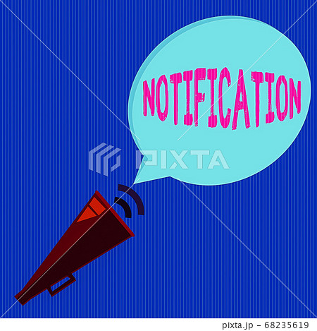 Word writing text Notification. Business concept Word writing text Notification. Business concept 68235619