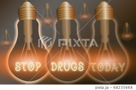 Conceptual hand writing showing Stop Drugs 68235668