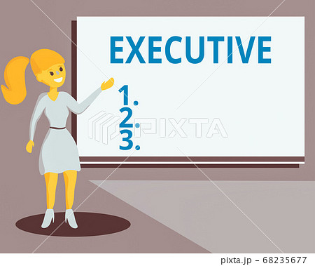 Conceptual hand writing showing Executive 68235677