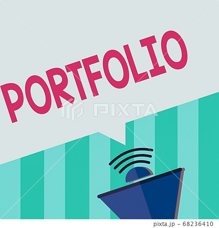 Word writing text Portfolio. Business concept for 68236410