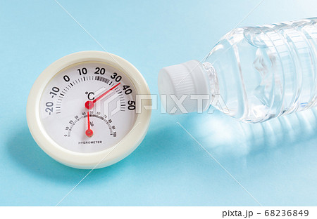 真夏日の水分補給　熱中症対策 68236849
