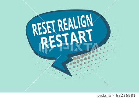 Handwriting text writing Reset Realign Restart 68236981