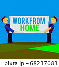 Conceptual hand writing showing Work From Home 68237083