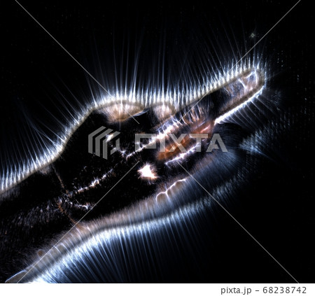 3D-Illustration of a glowing human female hand 68238742