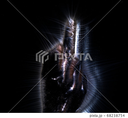 3D-Illustration of a glowing human female hand 3D-Illustration of a glowing human female hand 68238754
