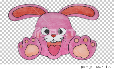 いないいないばあ ウサギ2のイラスト素材