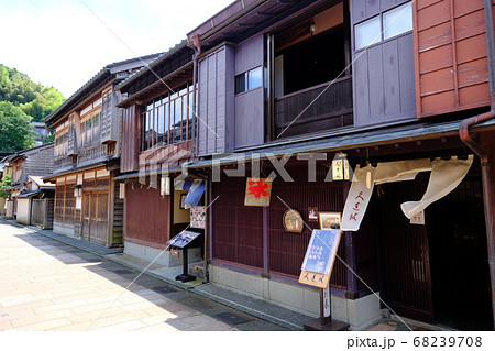 金沢のひがし茶屋街 小京都 の写真素材