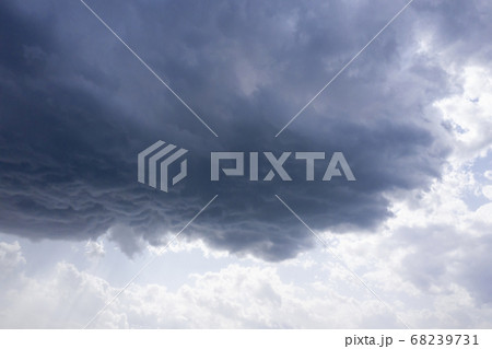 A severe thunderstorm and rain over a valley in The Blue Mountains in Australia A severe thunderstorm and rain over a valley in The Blue Mountains in Australia 68239731
