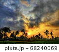Sunrise view with a comfortable atmosphere of fresh air and around the sun 68240069