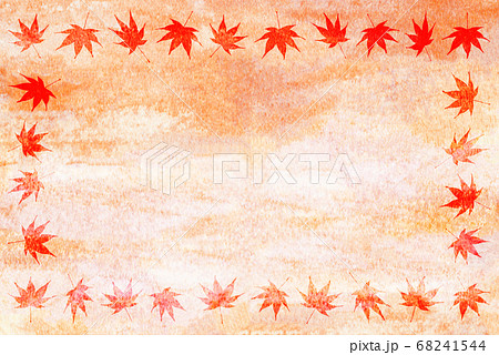 紅葉 枠 水彩 紅葉 枠 水彩 68241544