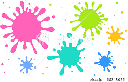 Cute vector illustration of scattered colorful ink Cute vector illustration of scattered colorful ink 68243026