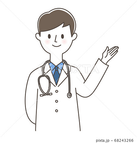 案内をする男性医師 68243266