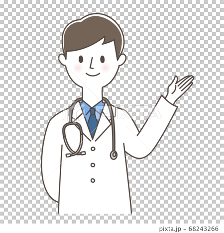 案内をする男性医師 68243266