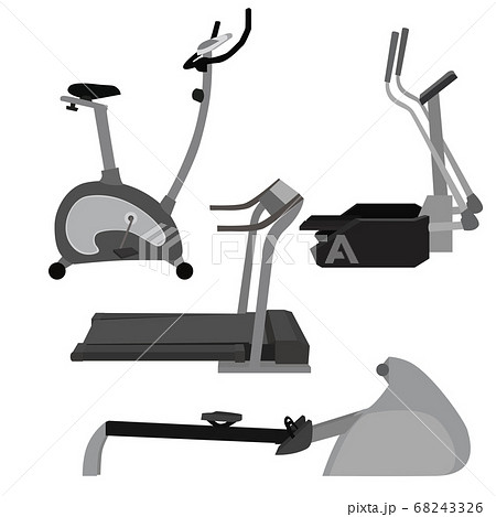 Set of flat illustration sports simulators. Vector elements for infographics. 68243326