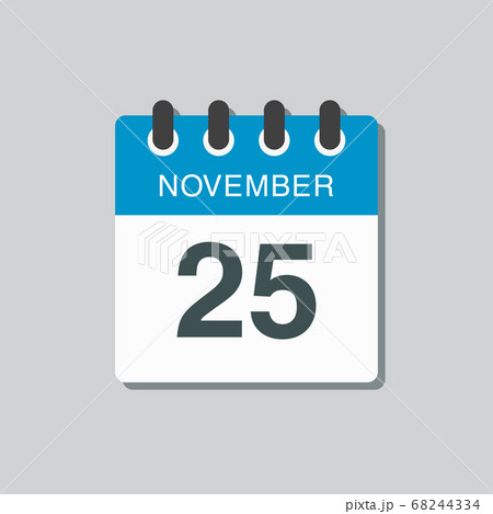 Calendar icon day 25 November, template icon day Calendar icon day 25 November, template icon day 68244334