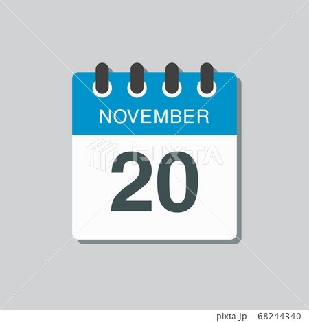 Calendar icon day 20 November, template icon day Calendar icon day 20 November, template icon day 68244340