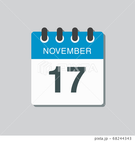 Calendar icon day 17 November, template icon day Calendar icon day 17 November, template icon day 68244343