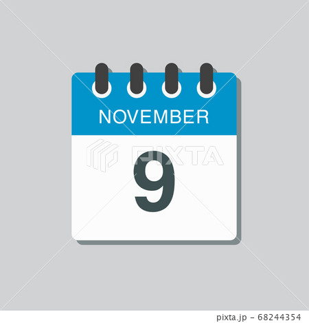 Calendar icon day 9 November, template icon day Calendar icon day 9 November, template icon day 68244354