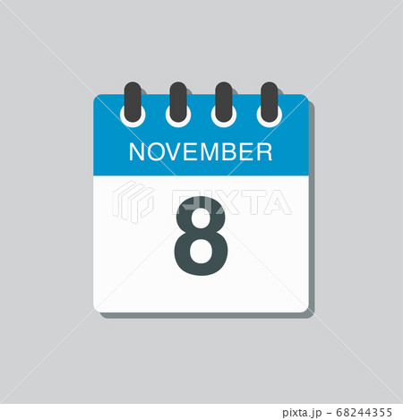 Calendar icon day 8 November, template icon day Calendar icon day 8 November, template icon day 68244355