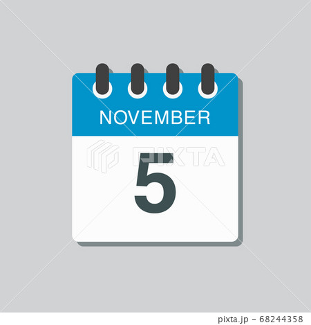 Calendar icon day 5 November, template icon day Calendar icon day 5 November, template icon day 68244358