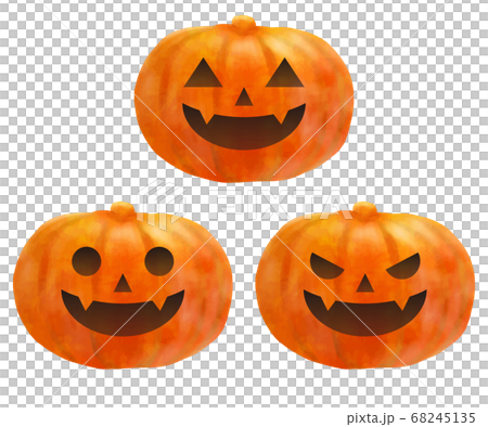 おばけかぼちゃのイラスト素材