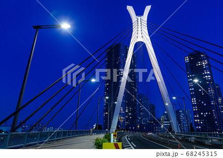 隅田川・中央大橋・夜景 隅田川・中央大橋・夜景 68245315