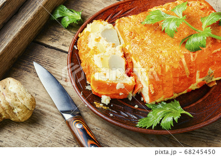Appetizing vegetable terrine Appetizing vegetable terrine 68245450